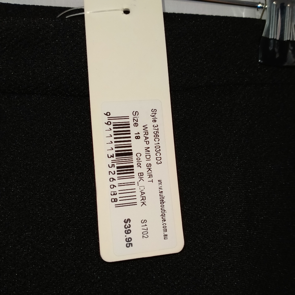 Suiteboutique Size 18 Black Pencil Midi Skirt NWT - Picture 8 of 12